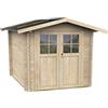 Alce Opera 215x180 - Casetta da giardino in legno - Con finestre e porta a doppia anta - 215x180x207 cm