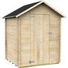 Alce Marcella 146x130 - Casetta da giardino in legno - Con tetto a due falde - 146x130x185 cm