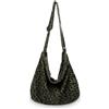 X SIM FITNESSX Leoparden Borsa a tracolla Borsa a tracolla Macchiato Cavans grande borsa con cerniera, Leopardo - Verde, L