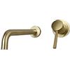 XJTNLB Rubinetto a Muro Bagno Miscelatore Rubinetto Monocomando per Lavabo da Bagno in Ottone Oro Spazzolato-Spaccato,25Cm