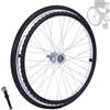 Generic Ruote per Carrozzina Disabili Posteriore 20/22/24 Pollici Pneumatici Antiscivolo per Sedia a Rotelle Apertura 1.2cm Larghezza Asse 5.5cm per Sedie a Rotelle Disabili(20 * 13/8 Black)