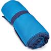 EASY HOME Telo Mare Microfibra, Asciugamano Palestra Fitness Microfibra, 90x170 cm, Compatto, Leggero e Salvaspazio, Con Elastico per Richiuderlo, Adatto al Mare, In Palestra, In Viaggio (Azzurro)