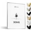 Heimlich® - Cornice per foto - 30x45 cm, Alluminio Metallo, Argento - Piccola cornice per poster con copertura in foglio di plastica - Solo espositore da parete