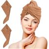 nice homeit Set 2 Asciugamani Capelli Turbante - 100% Cotone filato ad anello, Morbidi e confortevoli. MADE IN ITALY (ARANCIONE)