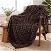 Exclusivo Mezcla Coperta Plaid Pile da Divano, 130x170 cm, Marrone