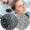 iAnomla 2 Pezzi Filtro Doccia Capelli, 5,5 (14 cm) Raccogli Capelli Doccia in Silicone per Scarichi Vasca, Filtro per Scarico a Pavimento per Vasca e Lavandino, (Nero+Grigio)