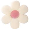 LATRAT Tatami - Cuscino per pavimento con motivo floreale, decorazione a forma di fiore, per camera da letto, divano, sedia, bianco e rosa, 40 x 40 cm