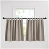PONY DANCE Tende Oscuranti Termiche Isolanti per Finestre Piccole Tenda Corta Oscurante per Cucina da Interno con Passanti 2 Pezzi 140x120 CM Curtains per Finestre, Sabbia