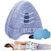 iophi Cuscino per Gambe Memory Foam Aiuto Posizione Corretta - Ergonomico con Maschera Occhi in Omaggio, Allevia Dolori alla Lombari, Anche e Articolazioni (Blu)