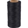 PH PandaHall Pandahall, filo piatto in poliestere cerato, 260 metri/rotolo, 1 mm, per lavori fai da te e cucito, colore: nero