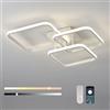 SXHZLY Plafoniera LED Soffitto Moderna, Dimmerabile 50W 5000LM Lampada da Soffitto, Quadrata Bianco Plafoniera lampadario per Camera da Letto Soggiorno Cucina Studio Ufficio