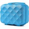 British Traveller Beauty Case 31x25x17,2cm Valigia Trolley Rigida Leggero Borsa da Toilette (13pollici, Azzurro)