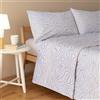 Bassetti Completo Letto Matrimoniale 100% Cotone - Set Lenzuola (1 Lenzuolo Sopra 240x280; 1 Lenzuolo Sotto Con Angoli 175x200; 2 Federe 50x80 cm) VARIANTE: Chess 41