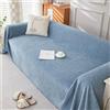 FANSU Telo Copridivano 1 2 3 4 Posti, Bianco Copri Divano con Frange Copriletto Matrimoniale Multiuso Copritutto, Coperta Copridivano Reversibile Coperta Decorativa per Divano (180x180cm,Blu)