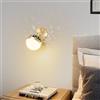 Mengjay Applique LED da Parete Interno, Moderno Applique da Parete a Sfera,Creativo Lampada da Parete con Proiezione di Stelle,LED Lampada da Muro per Camera dei Bambini