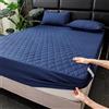 Homxi Lenzuola Singole Sotto con Angoli con 2 Federe(200 x 220 cm),Lenzuolo Copriletto Matrimoniale Tinta Unita con Motivo a Rombo Completo Letto Singolo Blu Navy