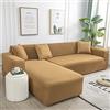 Amsg Copridivano con Penisola Elasticizzato A Sinistra Destra, Copridivano AntiGraffio Gatto Chaise Longue Sofa Cover A Forma di L,H,XL235~300cm