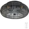 Cecotec Ventilatore da Soffitto con Luce EnergySilence LampAero 600 Natural DarkWood. Paralume in Legno Bicolore, 20 W, Lampada Inclusa, Telecomando, Timer 8 Ore, 3 Velocità, 5 Pale, Estate/Inverno
