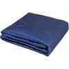 Odot Satin Trapuntino Copriletto Singolo Matrimoniale Leggero Primaverile ed Estivo in Microfibra Copriletto Trapuntato Trapunta Leggera Una Piazza e Mezza, Tinta Unita (Blu navy,220x240cm)
