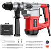AOBEN Trapano a percussione SDS-Plus da 1-1/4 pollici con controllo delle vibrazioni e frizione di sicurezza, martello demolitore per calcestruzzo da 10 Amp, include 3 punte da trapano, scalpelli