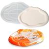 Tuxuzal Stampo in silicone, vassoio in resina epossidica, forma ovale, per gioielli e candele, decorazione per la casa fai da te