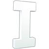 Décopatch AC708Cpack - Un Lot de 3 supports en papier blanc mâché 3x10x20,5 cm, Lettre I
