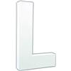 Décopatch AC711Cpack - Un Lot de 3 supports en papier blanc mâché 3x12x20,5 cm, Lettre L