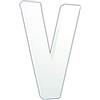 Décopatch AC721Cpack - Un lot de 3 supports en papier blanc mâché 3x13,5x20,5 cm, Lettre V