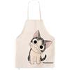 Phantomon Grembiule da cucina in cotone con simpatico gatto, stile giapponese, per donne e uomini