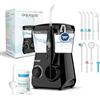 Boston Tech Aquapik® ADVANCED Idropulsore Dentale | Ideale per ortodonzia, impianti, gengive sensibili e placca dentale | Kit sbiancante + 8 ugelli (nasale) | 10 livelli di pressione | Consigliato dai dentisti
