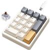 Kisnt Blocco numerico, meccanico Numpad cablato USB standard 17 tasti tastiera numerica con tasti PBT tastiera retroilluminata bianca per laptop PC TKL tastiere (interruttore marrone)