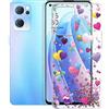 KJYF Custodia per Oppo Find X5 Lite (6.43), Trasparente Morbido TPU Custodie Protettivo, Ultra Sottile in Silicone Case Anti-Graffio Cover per Oppo Find X5 Lite - Pallone Romantico