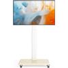 AX WABER Supporto TV mobile per TV da 27 a 65 pollici, carrello TV portatile con ruote, grande supporto universale con supporto girevole, altezza regolabile per angolo camera da letto, esterno.