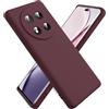 Ikziwreo Cover per Honor Magic 7 Lite 5G,Custodia in Silicone Morbido TPU Liquido,Case Protettiva Gomma Antiurto - Bordeaux