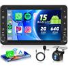 VECHTEL Autoradio 2G+64G Android 15 per Alfa Romeo 159 2004-2011, 7 Pollici HD Schermo Tactile Stereo Auto co Carplay Android Auto senza Fili GPS Wi-Fi Bluetooth 2USB Radio FM RDS Retrocamera