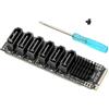 Quevati Scheda Exaio da M.2 a SATA3.0, controller PCIe SATA 3.0 a 6 porte per chip ASM1166, scheda adattatore PCIE3.0 X2 16G, supporto SATA3.0 6G X 6, dispositivo SATA 6