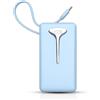 Hosgubo Power Bank, 10000mAh Mini Caricatore Portatile 22.5W Ricarica Rapida, Ultra Portatile Powerbank con USB C Cavo Integrato, Batterie Esterna di 3 porte uscita per iPhone 16 Samsung Xiaomi Android iPad