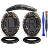 SOULWIT Cuscinetti Auricolari + Fascia + Protezione in Silicone per i Padiglioni Auricolari, Kit di Ricambio per Bose QuietComfort 35 QC35, QC35 ii Cuffie(Nero Dorato)