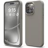 elago Cover in Silicone Liquido per iPhone 15 Pro Max | Silicone Premium, Protezione Completa, Antiurto a 4 Strati, Fodera Morbida in Microfibra Antigraffio (Grigio Medio)