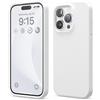 elago Cover in Silicone Liquido per iPhone 15 Pro | Silicone Premium, Protezione Completa, Antiurto a 4 Strati, Fodera Morbida in Microfibra Antigraffio (Bianco)
