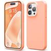 elago Cover Silicone Liquido Compatibile con iPhone 15 Pro Case, Custodia Silicone Premium, Protezione Completa [Struttura Antiurto a 4 Strati], Fodera in Morbida Microfibra Antigraffio (Salmone)