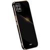 Topme Custodia in Silicone per OPPO A73 5G (6.5 Inches), [ Cover per Telefono in Stile Bordo Dorato] - Nero