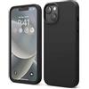 elago Cover Silicone Liquido Custodia Compatibile con iPhone 14 Case (6.1), Silicone Premium, Protezione Completa - Cover Antiurto a 4 Strati, Custodia in Morbida Microfibra Antigraffio (Nero)