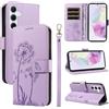 Bravoday Cover per Samsung Galaxy A35 5G, Custodia in PU Pelle Portafoglio Flip Schede con Slot per Carte, Magnetica Antiurto Cover per Galaxy A35 5G, Viola