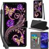 PHINIENLAND Cover per Huawei Mate 20 lite Case PU Pelle Custodia [Kickstand] [Chiusura magnetica] [Slot per Schede], Portafoglio Flip Custodia per Huawei Mate 20 lite,Farfalla dorata