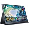 Newsoul Monitor Portatile OLED 16 Pollici 3K 2880x1800 120Hz, 100% DCI-P3, 500 nits, 100000:1 Risposta di 1ms con Porta Mini HDMI & Type-C per Laptop PC Telefono Xbo Switch, con VESA e Smart Cover