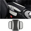 GTLM Aggiornato Copri Bracciolo Auto,Pelle in Microfibra Copri Poggiabraccio Auto con 2 Tasche Portaoggetti,Copri Poggia Braccio per Auto Accessori Auto Interno per i Veicoli (Grigio)