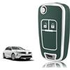 TOOMUME Cover Chiave TPU, Custodia Chiave Adatto per Chevrolet Trax Aveo Opel Vauxhall Adam Astra Corsa Meriva Mokka Movano Zafira Buick, Copri Chiavi Guscio Chiave Auto Telecomando - 2 Tasti S
