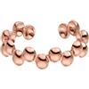 Purelei® TERRA Anello a sfera regolabile in acciaio inossidabile - Placcato oro 18 K / Argento/Oro Rosa - Design organico - Taglia 50 - 60, 50 - 60, Acciaio inossidabile, Nessuna pietra preziosa