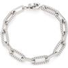 JEWELS BY LEONARDO Bracciale Clip & Mix Moni - Bracciale in acciaio inox color argento - Bracciale a maglie massicce - Bracciale Statement con struttura a cordoncino - Lunghezza 19 cm - Gioielli da